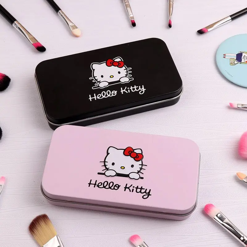 7 шт. hello kitty набор кистей для макияжа с железной мини коробкой Make up Professional кисти