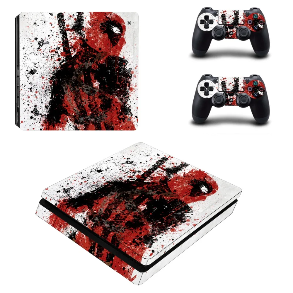 Пленка Дэдпул PS4 Slim Skin Наклейка для консоли Sony PlayStation 4 и контроллера наклейка