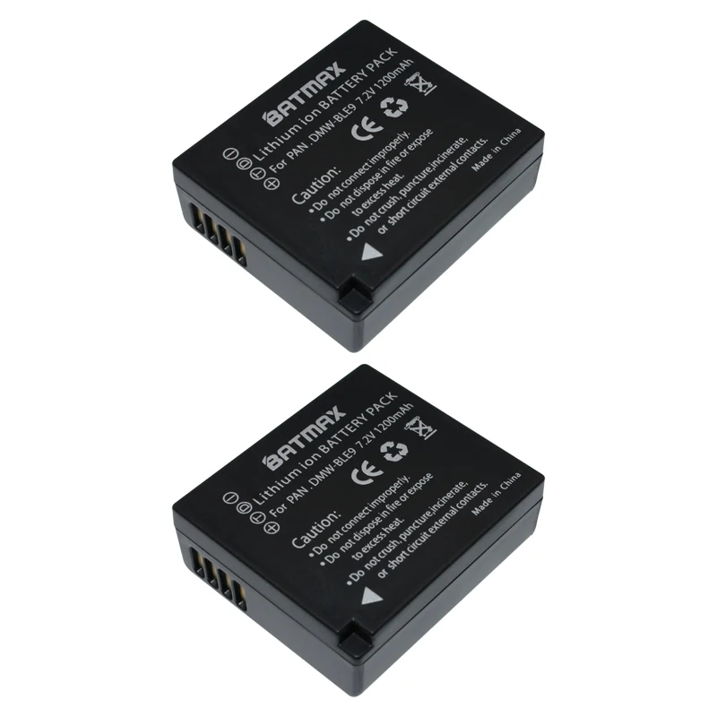Аккумуляторы и зарядное устройство для Panasonic Lumix GF6 GX7 GX80 GX85 Mark II LX100 D-Lux (тип 109) 2 шт. |