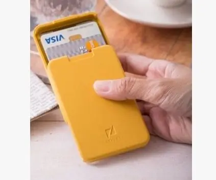 yellow card holderB Тонкий анти-боковой держатель для Карт RFID блокирующий карбоновый кошелек для мужчин и женщин мужской женский чехол для карт кошелек - Цвет: yellow card holderB