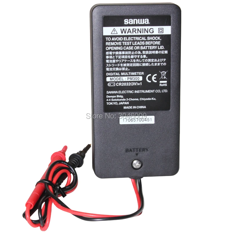 Sanwa PM300 True RMS Цифровые мультиметры/карманный тип; Напряжение/сопротивление/Емкость/частота/Проводимость/диодное Обнаружение
