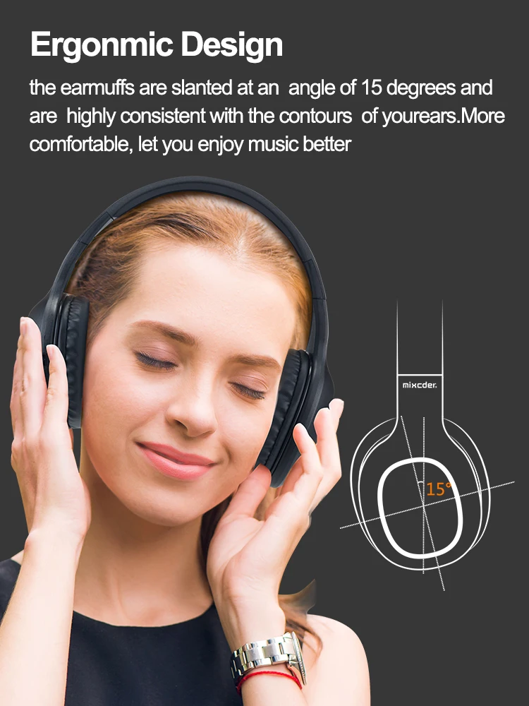 Mixcder HD901 Беспроводные наушники с микрофоном TF карта Bluetooth гарнитура наушники для iPhone 11 складные регулируемые наушники