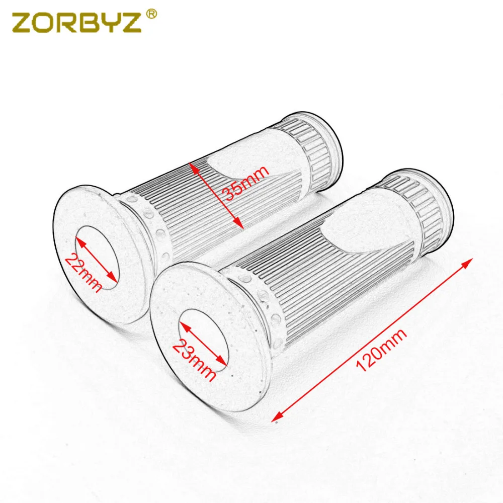 ZORBYZ Универсальный руль мотоцикла 22 мм 7/8 &quotрезиновая рукоятка для Kawasaki Suzuki Honda KTM