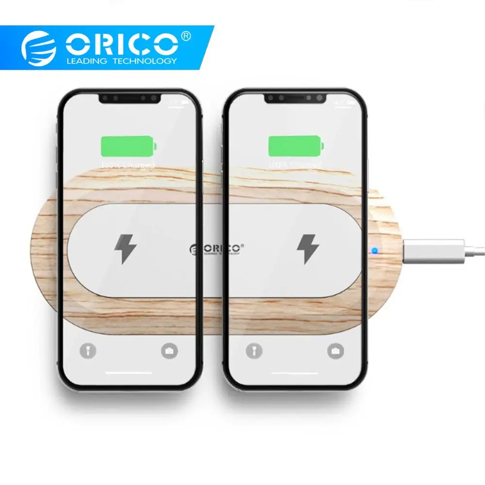 ORICO Беспроводное зарядное устройство для iPhone X 8 XS 10 Вт USB Беспроводная зарядка для samsung Galaxy S8 S9 S7 Edge USB Беспроводное зарядное устройство