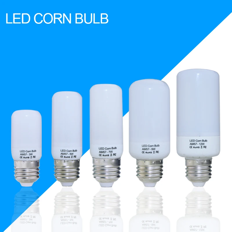 Светодиодсветильник лампа кукуруза высокой яркости E27 E12 3 Вт 5 7 9 12 SMD 5736