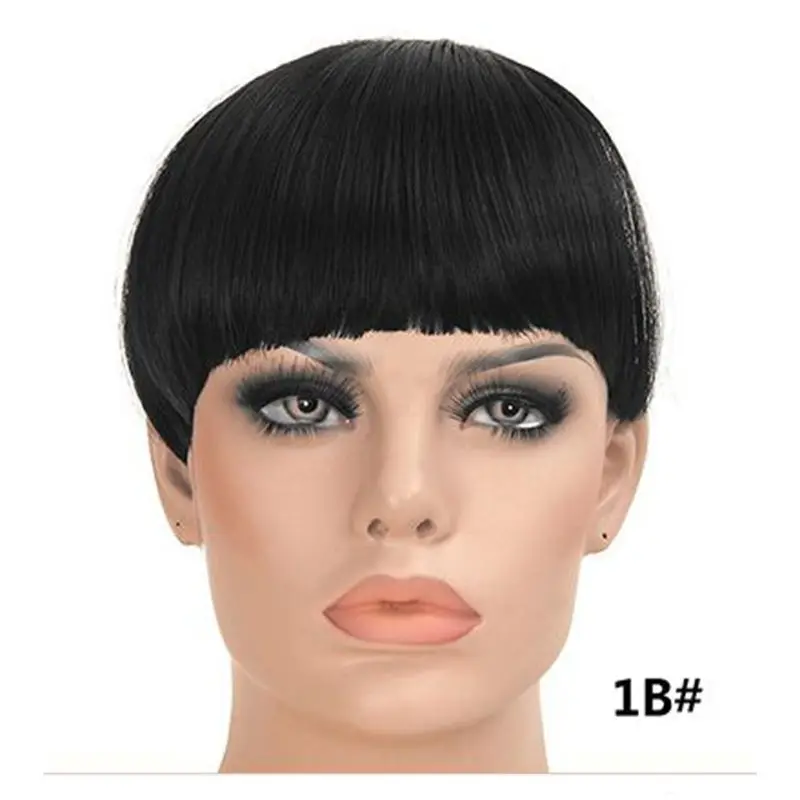 New Style Clip In Hair Bangs Natural 10 Colors Available Synthetic Side Symmetry Fringe 2Clips Extensions |