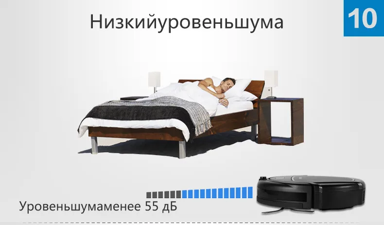 Seebest D720 Момо 1,0 сухой уборки робот пылесос с большой всасывания Мощность, 2 боковая щетка, время расписание чистый, России Склад