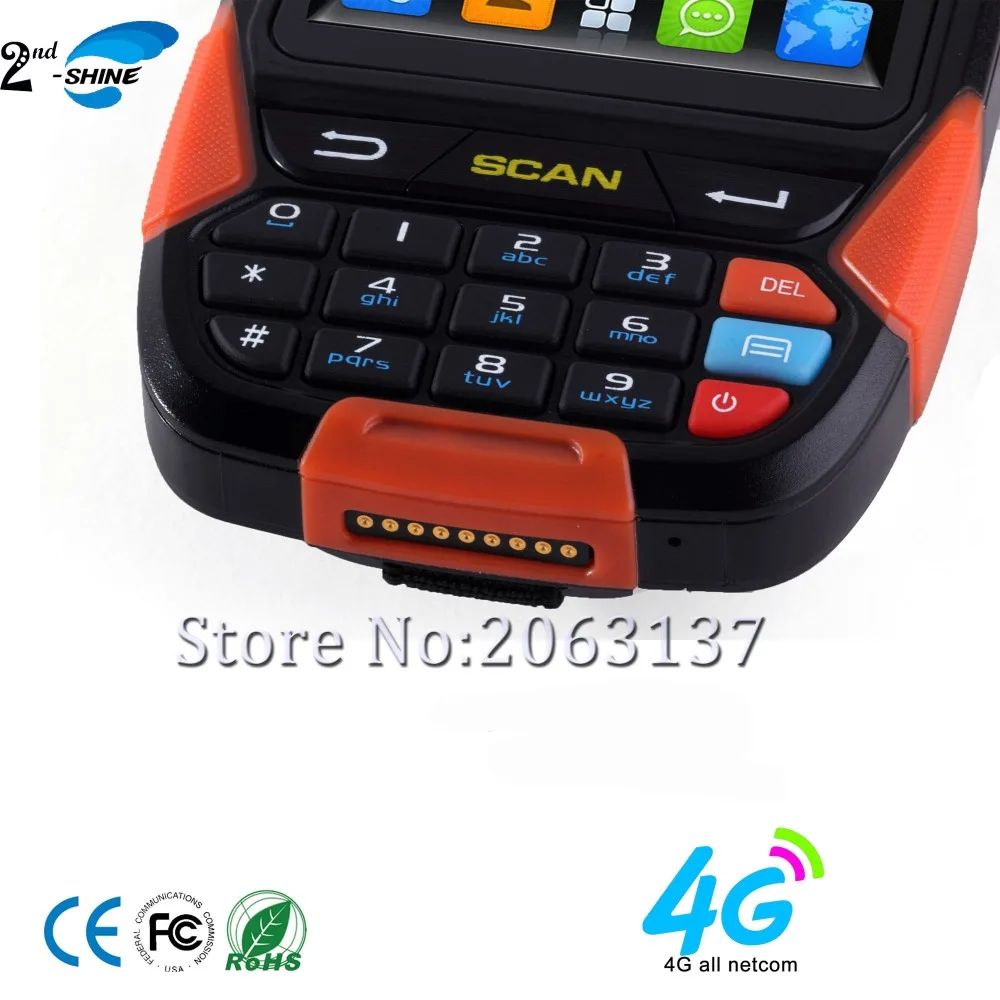 Мобильный 1D сканер штрих-кода android 7 0 OS с камерой 8 МП и 4G net PDA NFC/BT/GPS/4G all netcom |