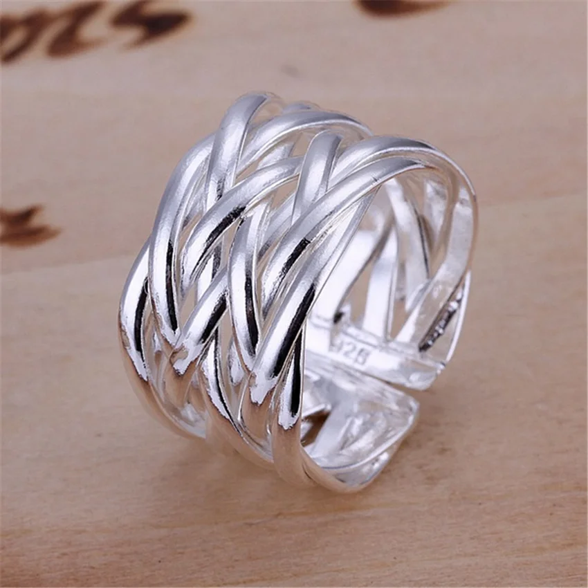 

High quality silver color rings New Charm fashion Hot sell Mesh open girl gift jewelry Lowest Factory Price R022