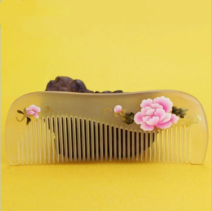 Высокое качество 13 см Натуральная Роговая расческа для волос уход за здоровьем