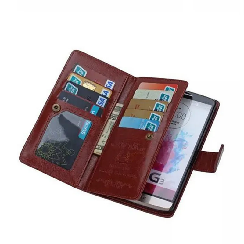 2 в 1 съемный кожаный чехол бумажник с откидной крышкой для LG G4 G5 G3 D858 D859 D855