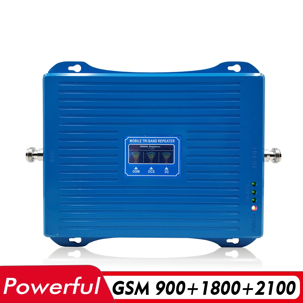 Мощный 2G 3g 4G трехдиапазонный усилитель сигнала GSM 900 + DCS/LTE 1800 UMTS WCDMA 2100 МГц