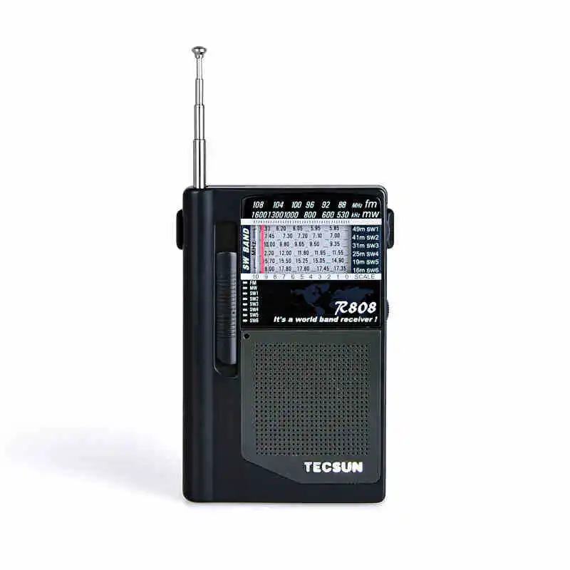 TECSUN R 808 мира AM FM радио полный диапазон приемника портативный мини высокая