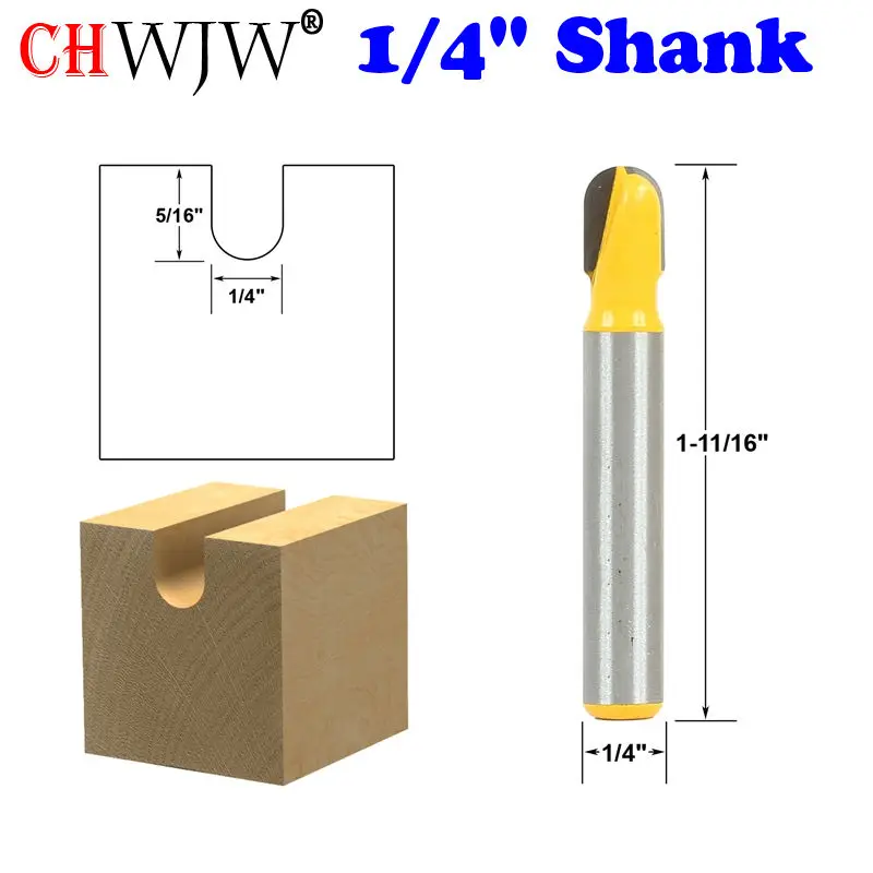 

1 шт. 1/4 "хвостовик ядро коробка фреза-1/4" W X 5/16 "H для деревообработки режущий инструмент