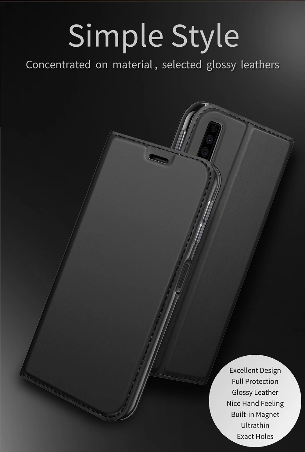 Для samsung Galaxy A7 (2018) A750F случае DZGOGO Роскошные Стенд флип кожи Touch кожаный чехол для