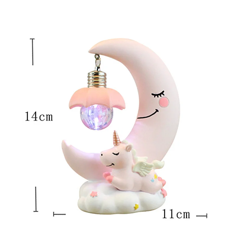 Ins светодиодный мультяшный светильник Единорог Ночник Luminaria Детский Светильник