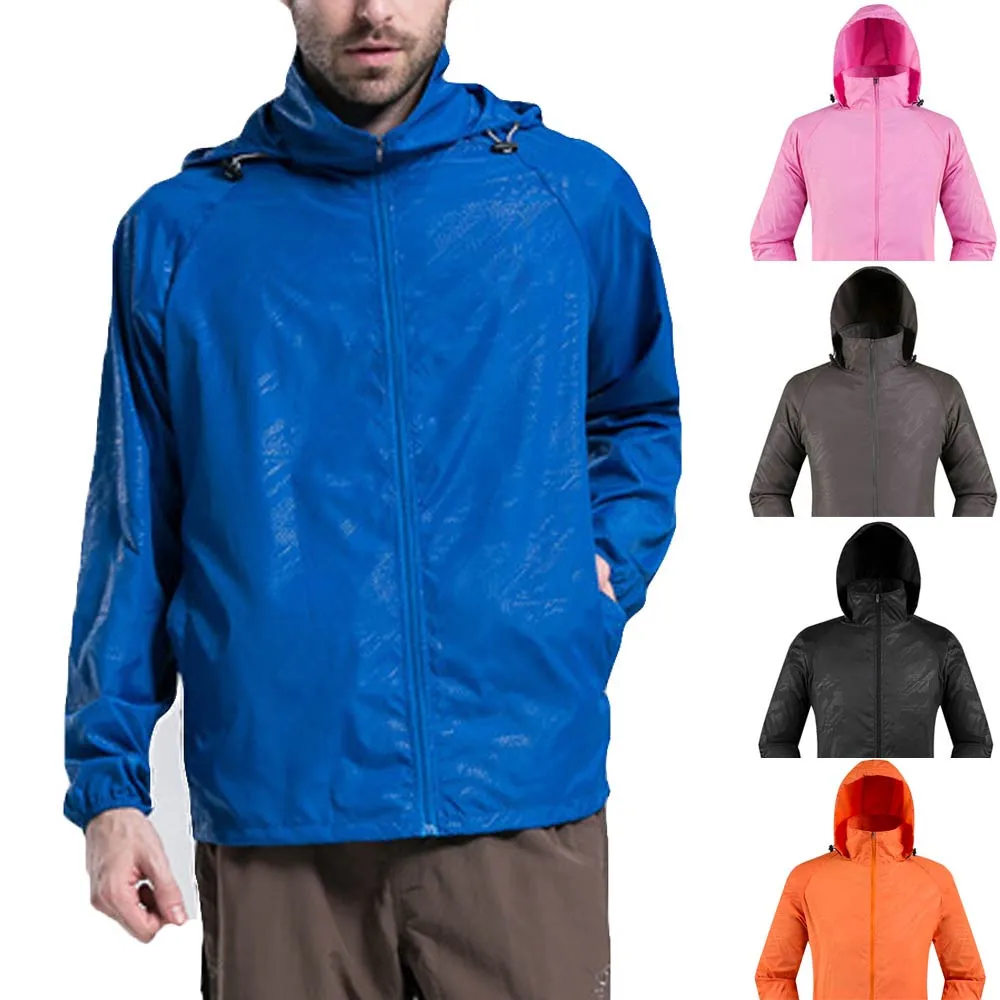 JAYCOSIN 5XL, мужская и женская быстросохнущая куртка, легкая куртка, водонепроницаемая ветровка, куртка, защищающая, для бега, пальто, плюс размер, 67