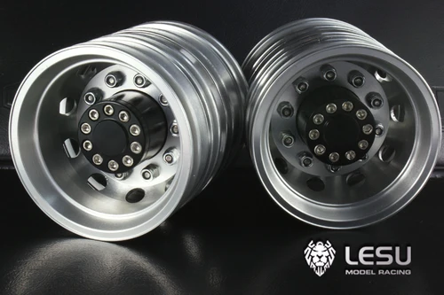 Round inner hole LUSE 1/14 грузовик Задняя Ступица алюминиевый сплав W-2012 буксировочная грязь DIY самосвал Модель аксессуар LESU - Цвет: Round inner hole