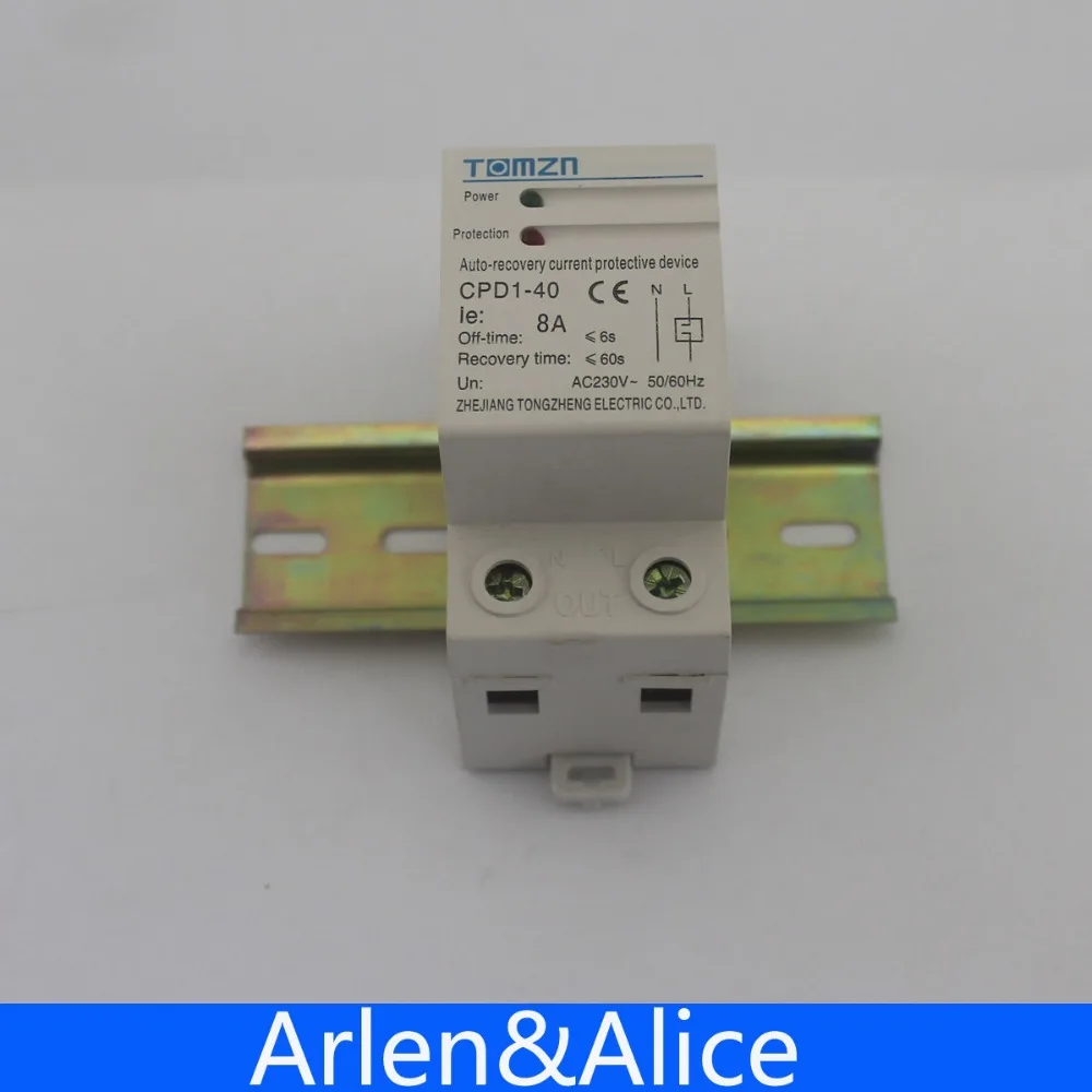 8A 8 Ампер CPD 63 1840 Вт Бытовая din рейка автоматическое восстановление Повторное