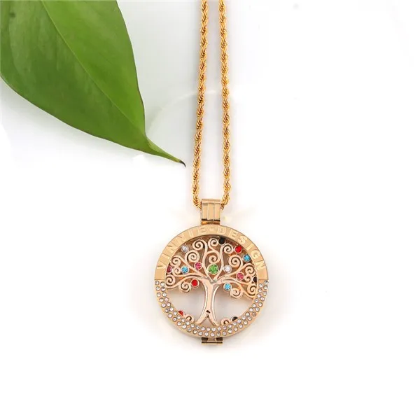 Vinnie дизайн ювелирных изделий 2019 женщин DIY ожерелье розовое золото 35 мм монета