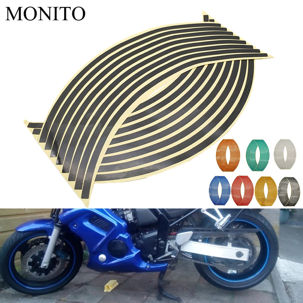 Motorcycle Wheel Sticker Reflective Decals Rim Tape Strip For Moto Guzzi STELVIO V7/V9 Classic Racer Stone Special Accessories