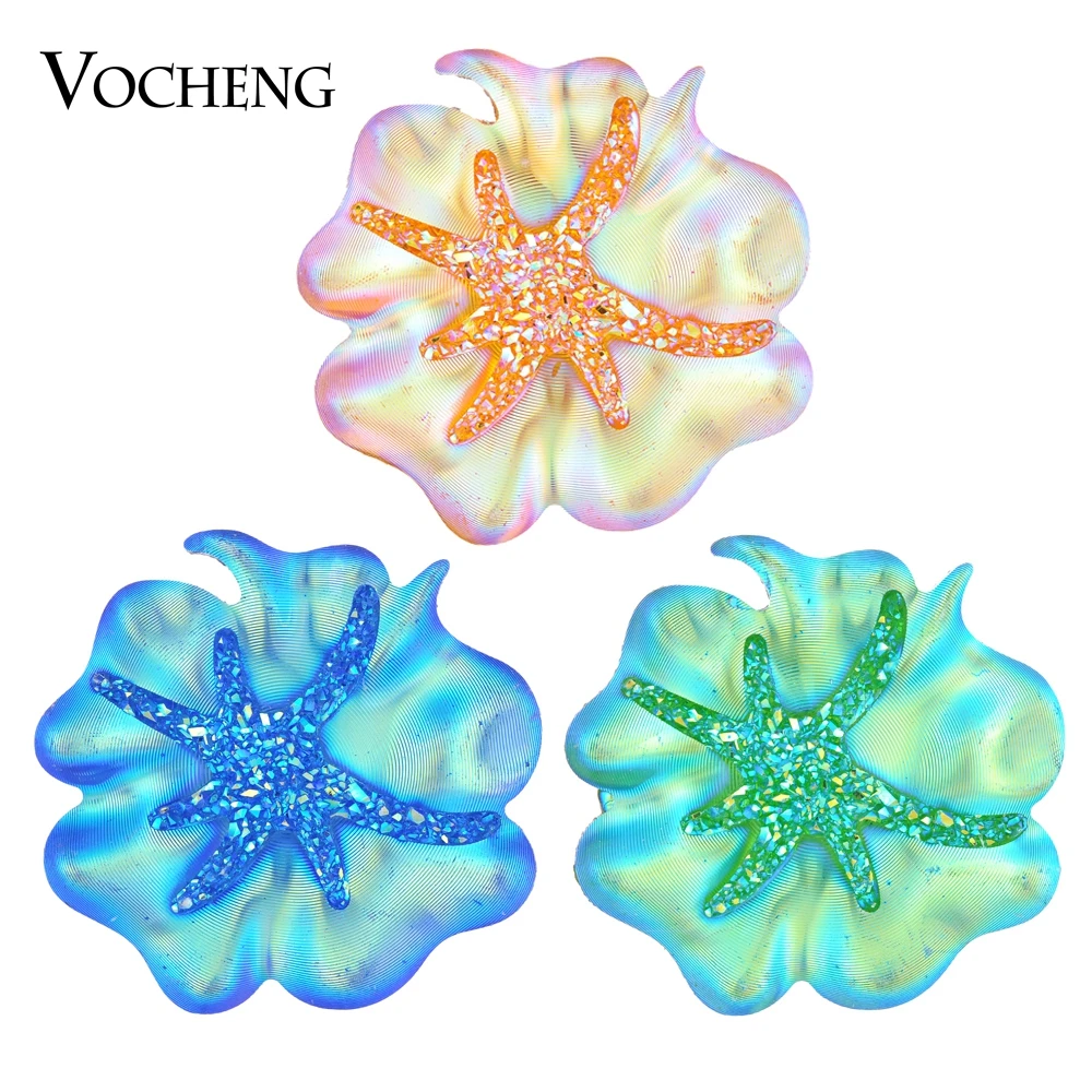

Vocheng Snap Charms 6 Colors Flower Resin 18mm Colorful Button Jewelry Vn-1286