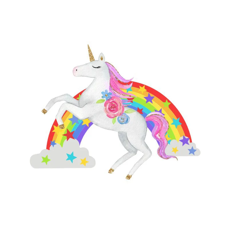 Новинка Лидер продаж фэнтези радуга единорог звезды настенные наклейки в