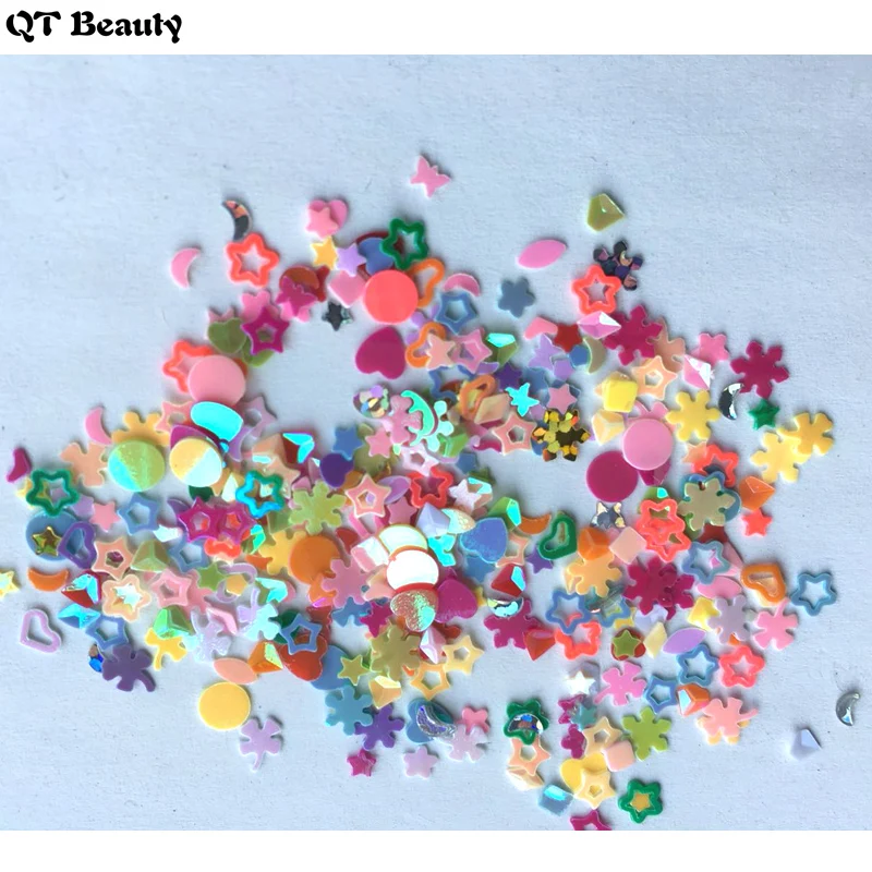 

New Shinning Mix 12 color/set 3d Nail Sticker Ultra-thin Stripe Laser Love shape/star/snowflake DIY Nail Glitter Decorations