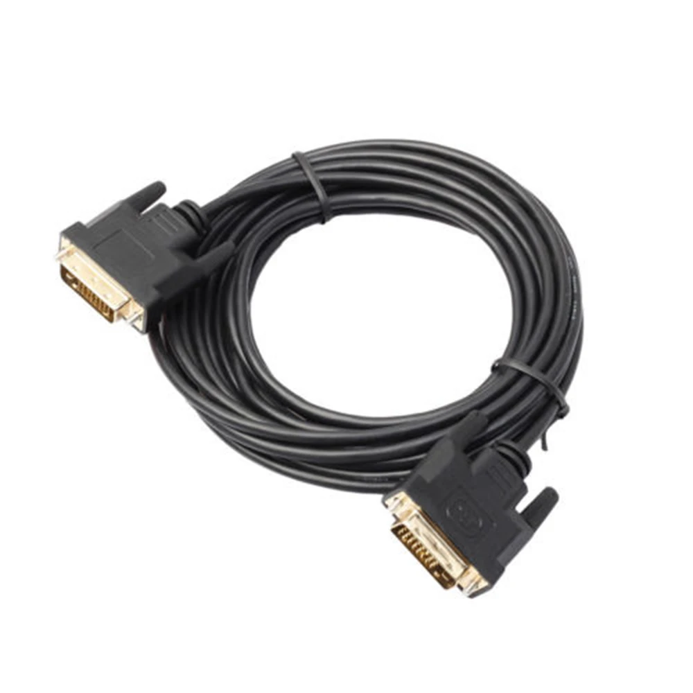2018 Новый 1/1. 8/3/5 метр цифровой монитор lcd DVI D Золотой мужской 24 + 1 Pin Dual Link ТВ кабель