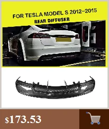 Углеродного волокна передний бампер спойлер разделители для Tesla модель S база Седан 4 двери 2012