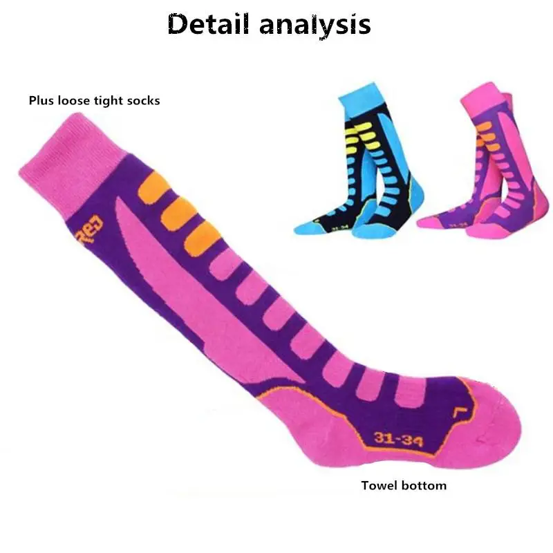 

Детские/взрослые теплые лыжные носки Mounchain, толстые хлопковые спортивные носки для велоспорта, катания на лыжах, футбола, гетры, носки для ка...