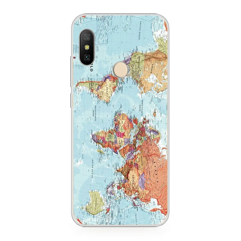 Ciciber чехол для телефона Xiaomi Redmi Note 7 6 5 5A 4 4X 3 Pro Мягкий ТПУ S2 5Plus 6A 4A 3S Y1 Lite карта мира |