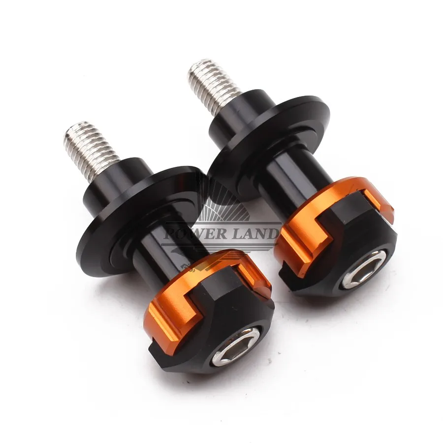 

1pair Motorcycle Rear Stand Swing Arm Spool Sliders Stand Swingarm Bobbins Spools 10mm Stands Screws Universal For KTM