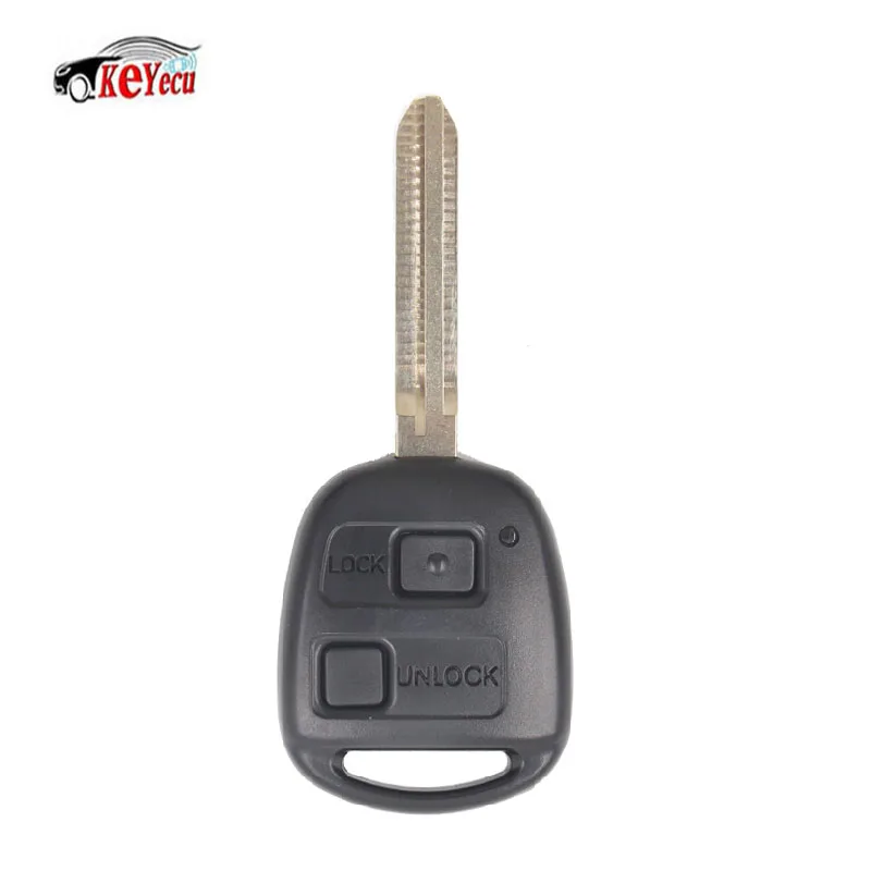 KEYECU 2 шт./лот дистанционный ключ 2 кнопки брелок для Toyota Prado 120 2002 2003 2004 P/N: 60120 304 МГц с 4D67/4D68 чип