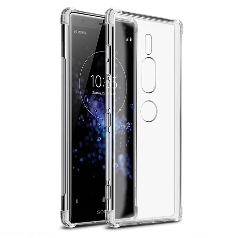 Защитный чехол из мягкого ТПУ для Sony Xperia X XZ XZ2 Premium XA1|Бамперы| |