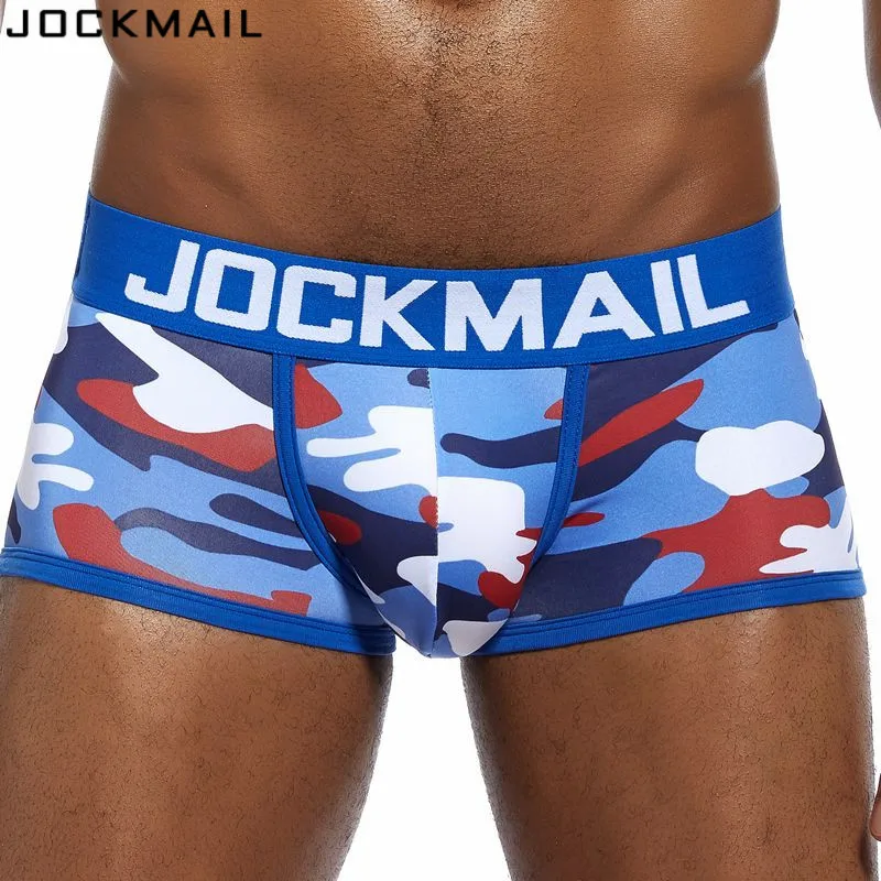 JOCKMAIL, 5 значений, посылка/Лот, камуфляжное Мужское нижнее белье, боксеры, calzoncillos hombre, трусы для геев, мужские трусы, шорты