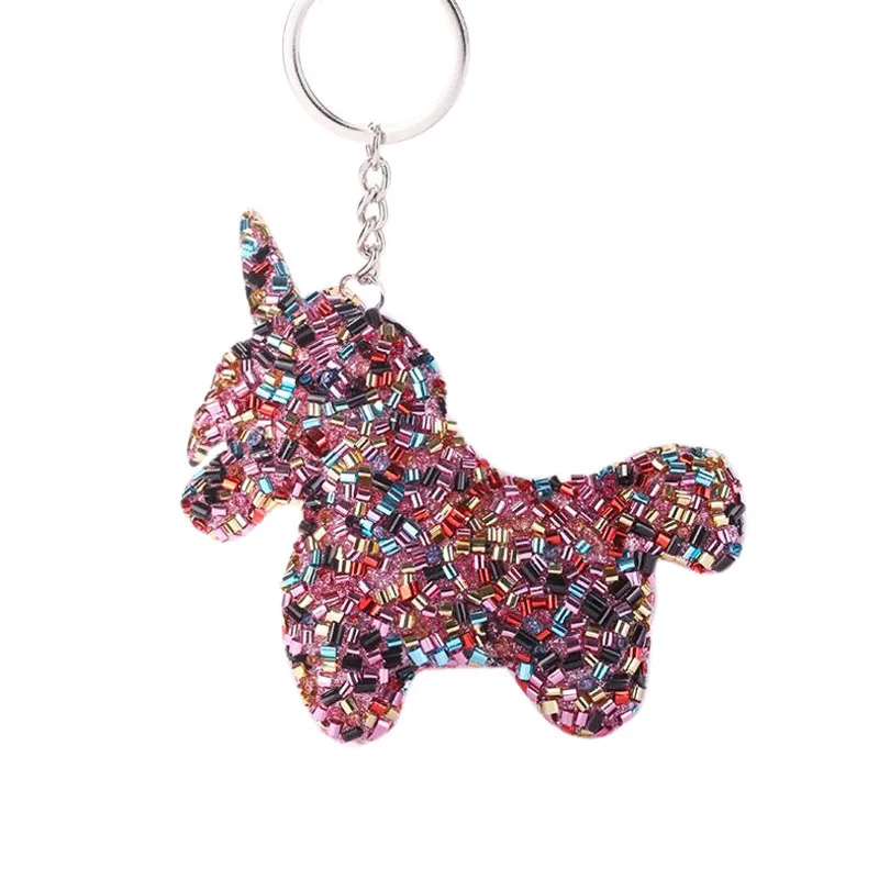 CDCOTN светоотражающий яркий автомобильный брелок с единорогом блестками и