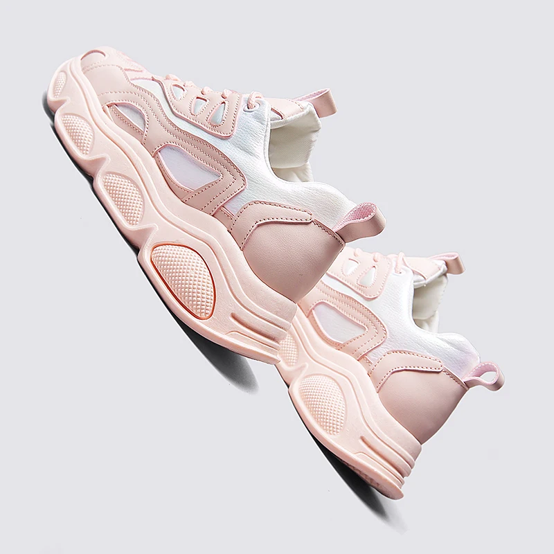 Женские кроссовки Basket Femme; модные белые женские кроссовки на толстой платформе; повседневная обувь из искусственной кожи; цвет розовый; Schoenen Vrouw