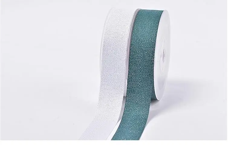 38mm 1.5&quot Polyester Silver Weft Herringbone Twill Ribbon Wedding Decoration Candy Cake Wrapping Craft 50yards Lot | Дом и сад