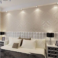 q qihang vintage luxury damascus pvc embossed textured wallpaper roll cream white 5 3m2
