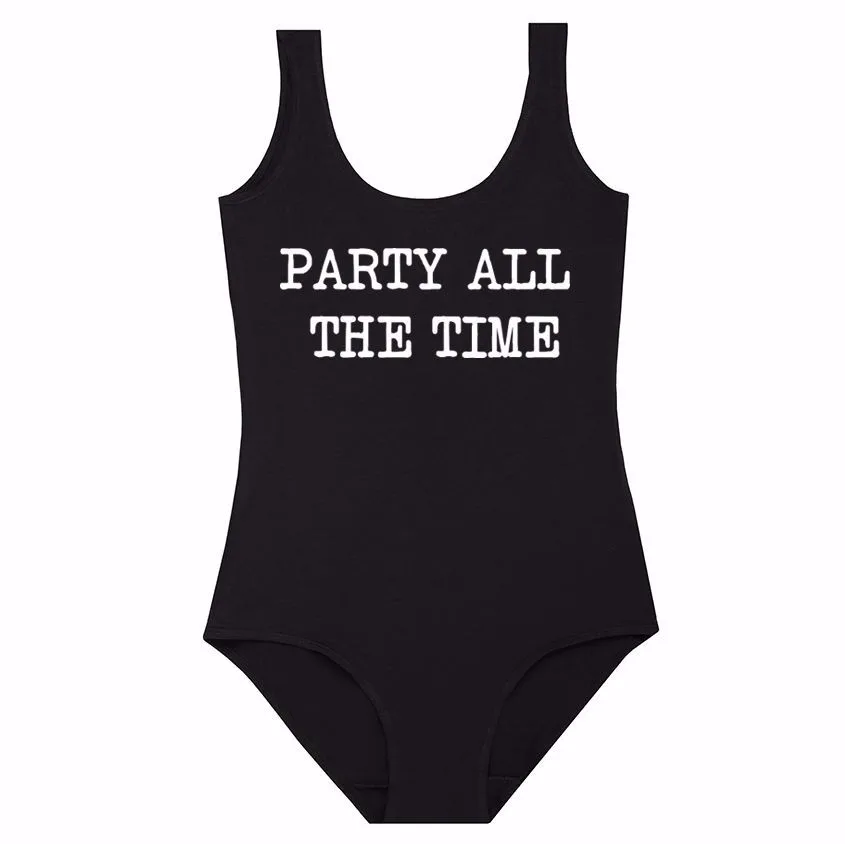 

PARTY ALL THE TIME SWIMSUIT BODYSUIT WOMEN SEXY ONE PIECE GIRL SWIMWEAR bodysuits bathing suit Jumpsuits Rompers BEACHWEAR