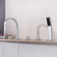 three handle mixer with brass 5 pcs bathtub faucet bath shower mixer