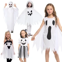 halloween holiday white ghost kids cosplay costume game performance the evil terrorist elf halloween party demon party dress up