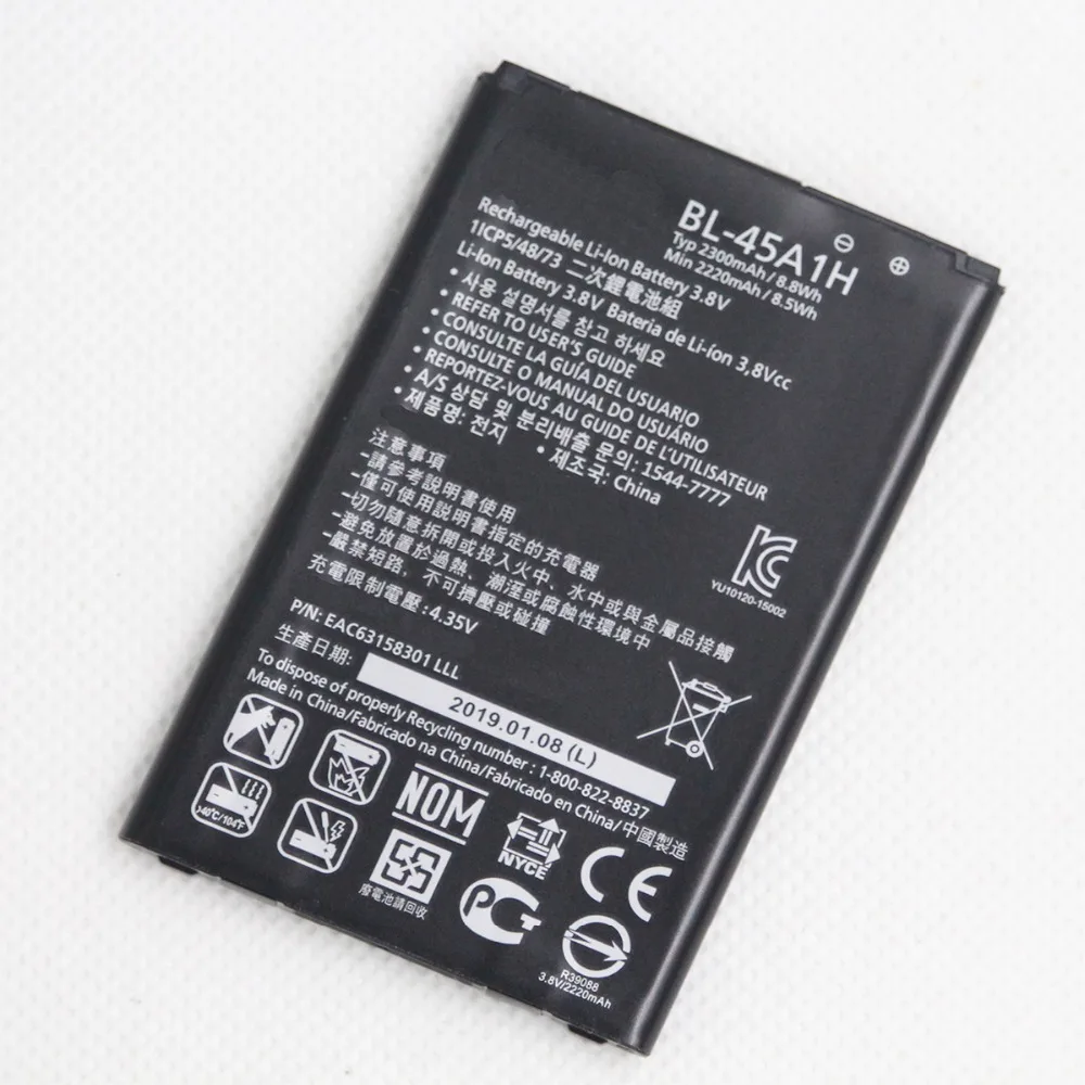 Внешняя Аккумуляторная батарея для LG K10 F670L F670K F670S F670 K420N LTE Q10 K420 BL45A1H 2300 мАч 2