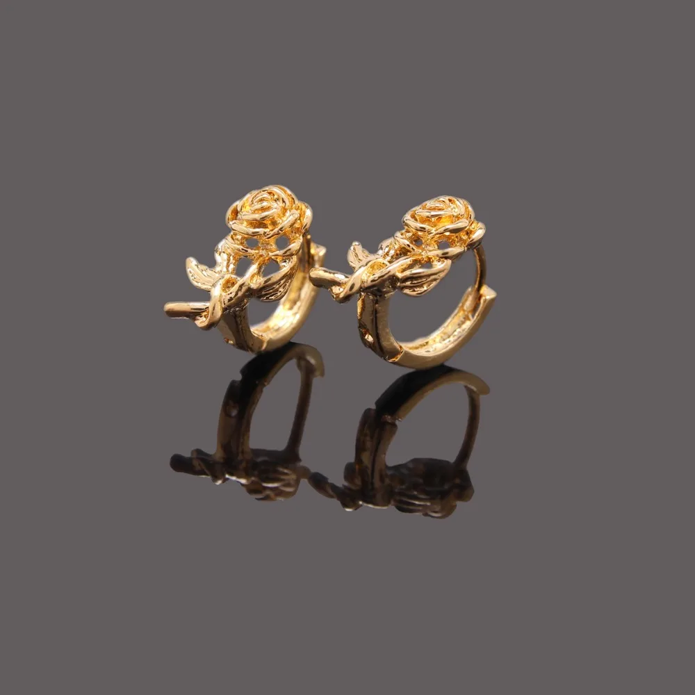 Золотые серьги с цветком ювелирные изделия для растений женские африканские