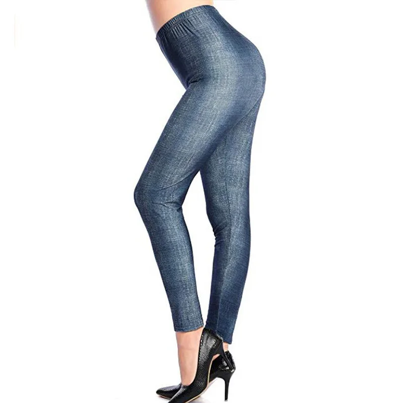 Light Denim Blue YSDNCHI напечатанные камуфляжные леггинсы для фитнеса для женщин модные Обтягивающие Леггинсы пуш-ап эластичные тонкие спортивные штаны - Цвет: Light Denim Blue