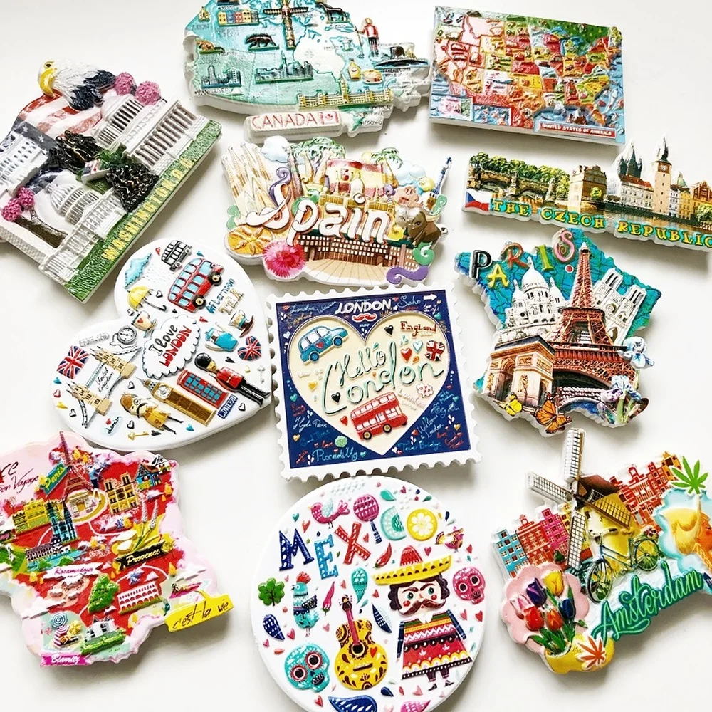 Магнитные сувенирные магниты на холодильник BABEMEMI из смолы магнитные наклейки