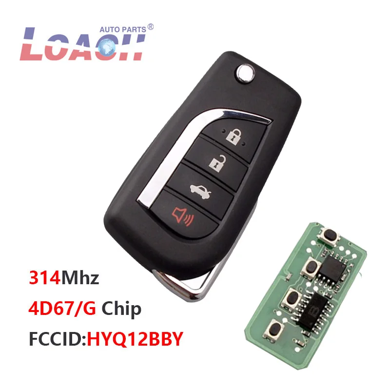 

4 кнопки новый стиль для Toyota Camry HYQ12BBY 314,4 МГц транспондер G/4D67 чип для Corolla Toyota Camry Avalon Matrix RAV4