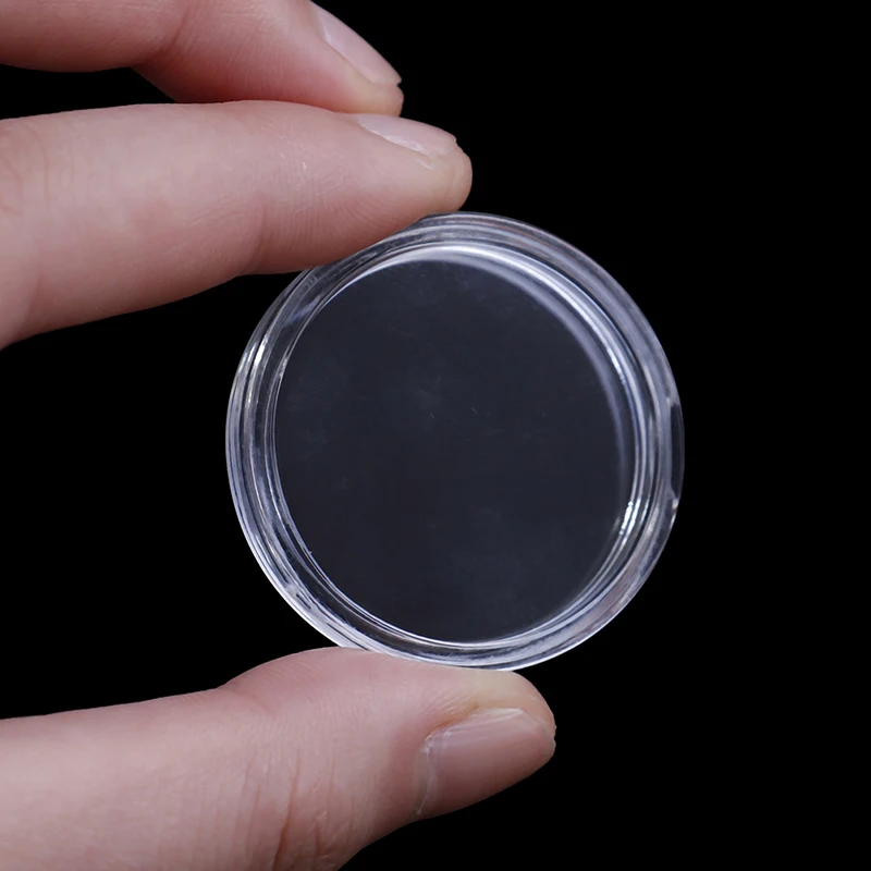 33 мм 100% высококачественные маленькие круглые прозрачные пластиковые монеты в