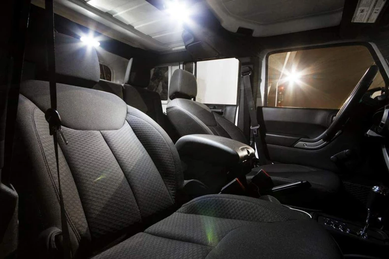 Shinman 6X светодиодный светильник для интерьера, комплект, посылка, аксессуары для Jeep Compass 2007+, без ошибок, багажник, купол, лицензионный светодиодный